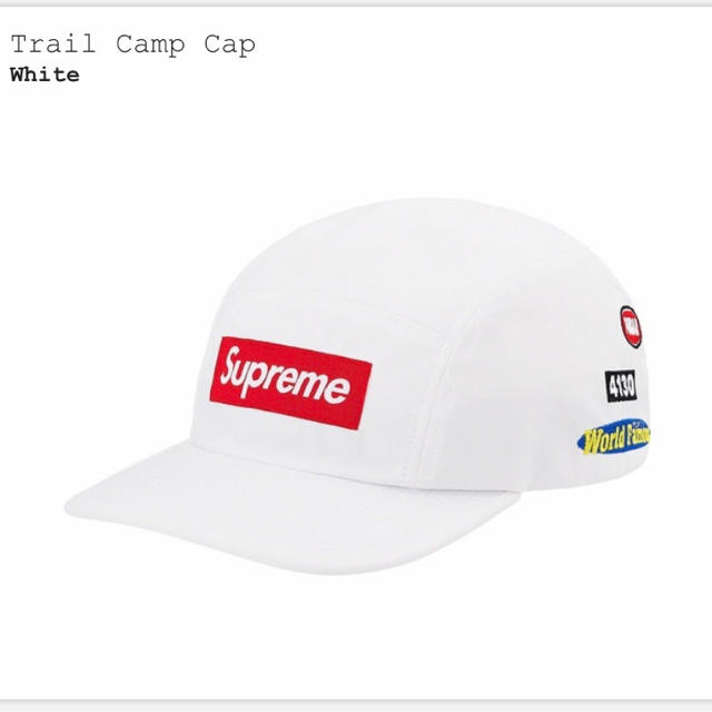 supreme trail camp cap ホワイト　20SS week17