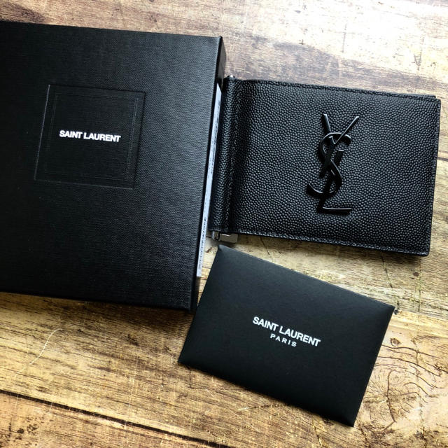 Saint Laurent(サンローラン)の新品 新作！サンローラン  モノグラム マネークリップ ブラック メンズのファッション小物(マネークリップ)の商品写真