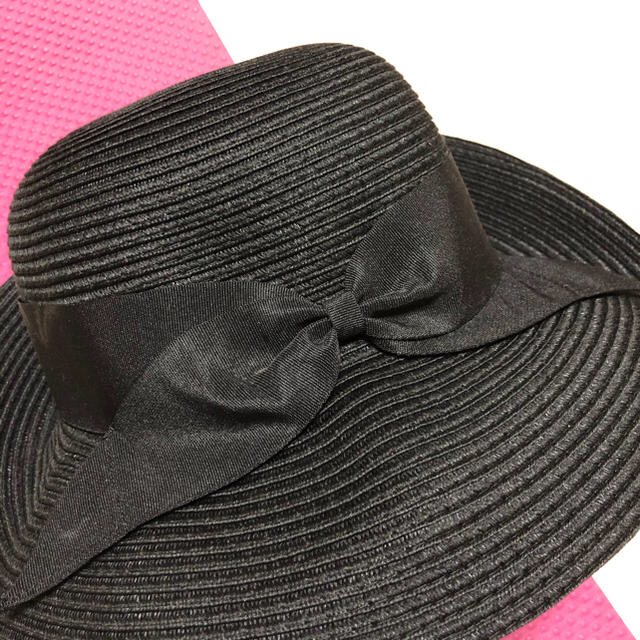 OPAQUE.CLIP(オペークドットクリップ)のリボン付き帽子 レディースの帽子(麦わら帽子/ストローハット)の商品写真