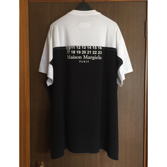 20SS新品50 メゾン マルジェラ Spliced ロゴ Tシャツ 再構築 黒