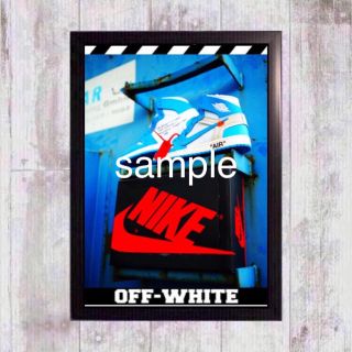 ナイキ(NIKE)のOFF-WHITE × NIKE AIR JORDAN 1 UNC 額付き(スニーカー)