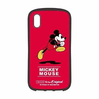 ディズニー(Disney)のiPhoneXS用 ハイブリッドタフケース ミッキーマウス/レッド (iPhoneケース)