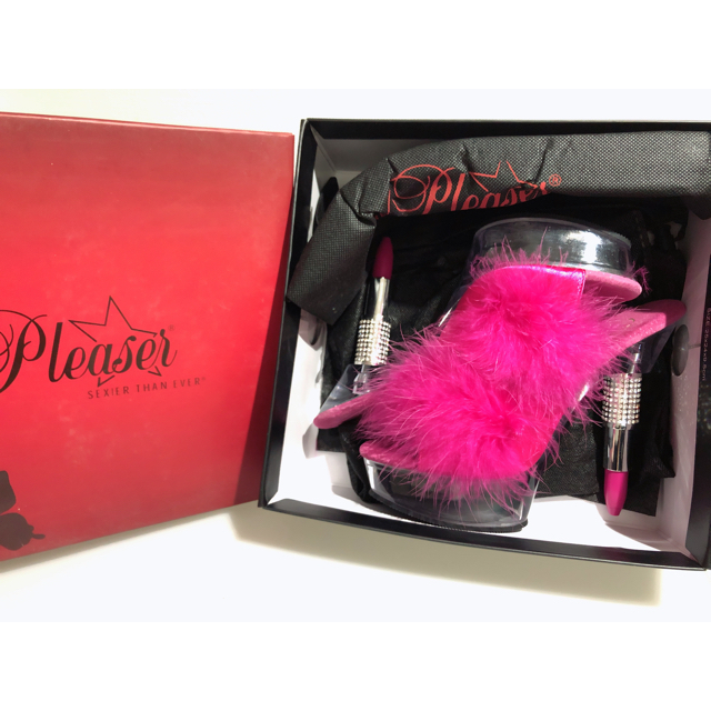 新品 Pleaser リップ ファーサンダル