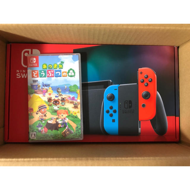 新品　Nintendo switch本体＋あつまれどうぶつの森ソフト セット エンタメ/ホビーのゲームソフト/ゲーム機本体(家庭用ゲーム機本体)の商品写真