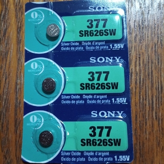 ソニー(SONY)のボタン電池　SR626SW　3個(腕時計(アナログ))
