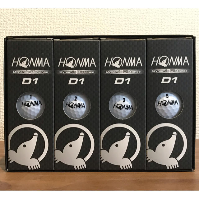 本間ゴルフ(ホンマゴルフ)の【新品】HONMA D1 ゴルフボール 1ダース スポーツ/アウトドアのゴルフ(その他)の商品写真