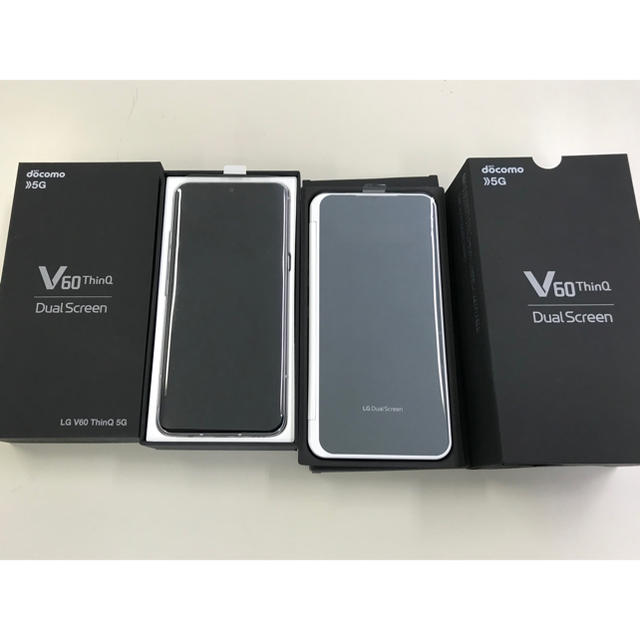 NTTdocomo(エヌティティドコモ)のLG V60 ThinQ 5G  docomo版5G 美品 スマホ/家電/カメラのスマートフォン/携帯電話(スマートフォン本体)の商品写真