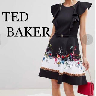 テッドベイカー(TED BAKER)のTED BAKER ワンピース 黒 0(ひざ丈ワンピース)