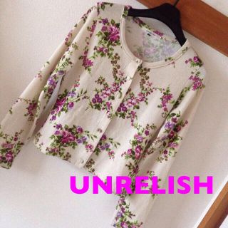 アンレリッシュ(UNRELISH)の  UNRELISH♡花柄カーディガン(カーディガン)