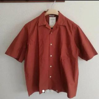 コモリ(COMOLI)の【お値下げ可】AURALEE 18ss オープンカラーシャツ ブリックレッド 4(シャツ)