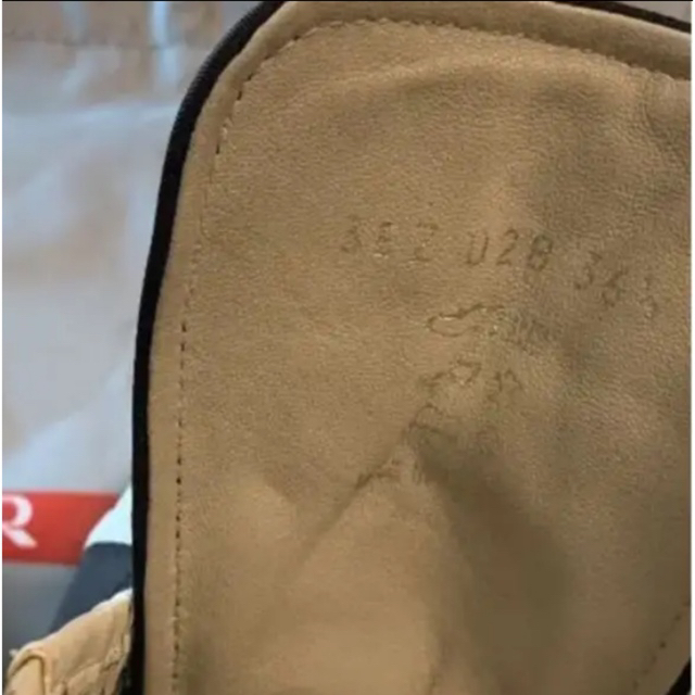 PRADA紺色ゴールドPRADAロゴいりビル高さ約8cm 362/1スニーカ PRADA紺色ゴールドPRADAロゴいりビル高さ約8cm 362/1スニーカ