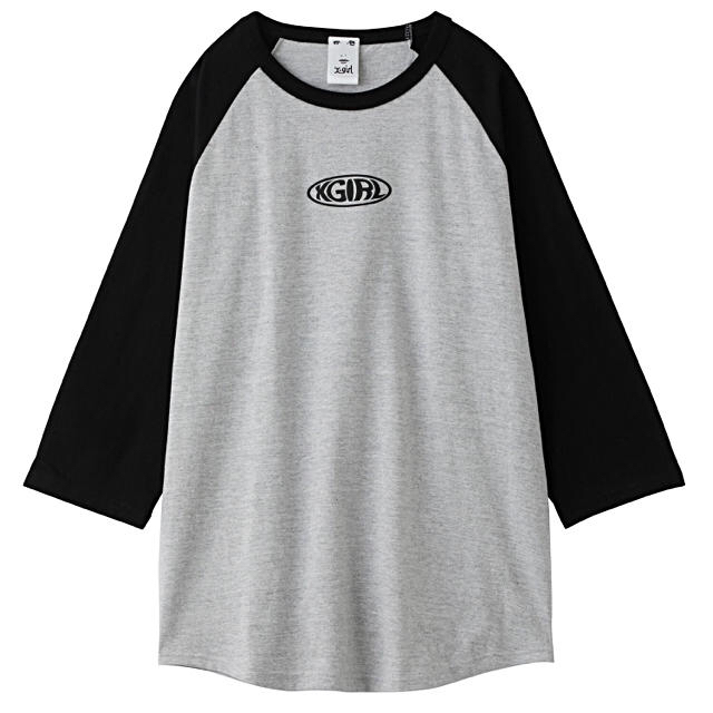 X-girl(エックスガール)のWARP LOGO BB TEE レディースのトップス(Tシャツ(長袖/七分))の商品写真