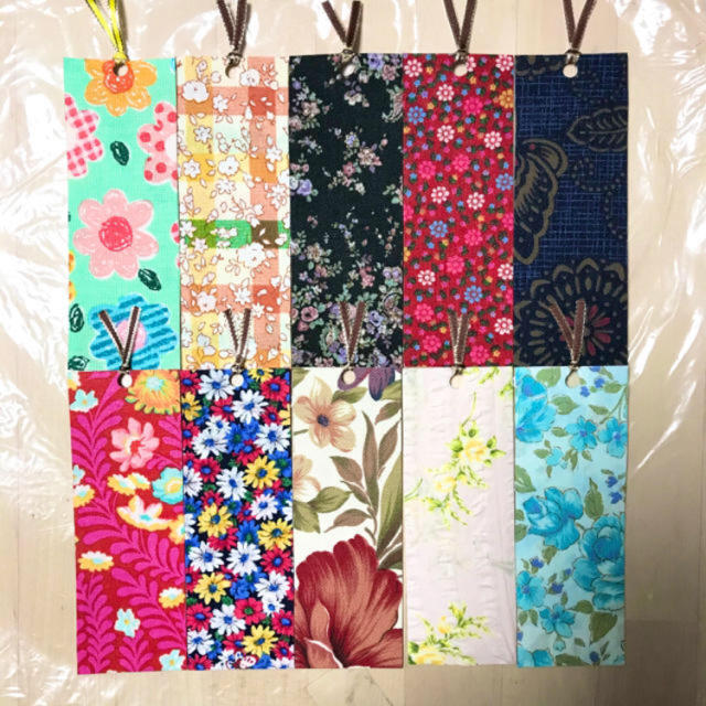 74 手作り布製しおり 花柄10枚セット の通販 By がっきー S Shop ラクマ