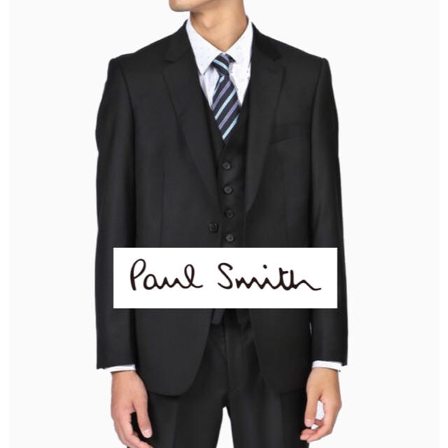 Paul Smith(ポールスミス)の【定番-人気】ポールスミス スーツ 黒無地 M ロロピアーナ メンズのスーツ(セットアップ)の商品写真