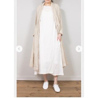 ネストローブ(nest Robe)のネストローブ　リネンレース付きワンピース(ひざ丈ワンピース)