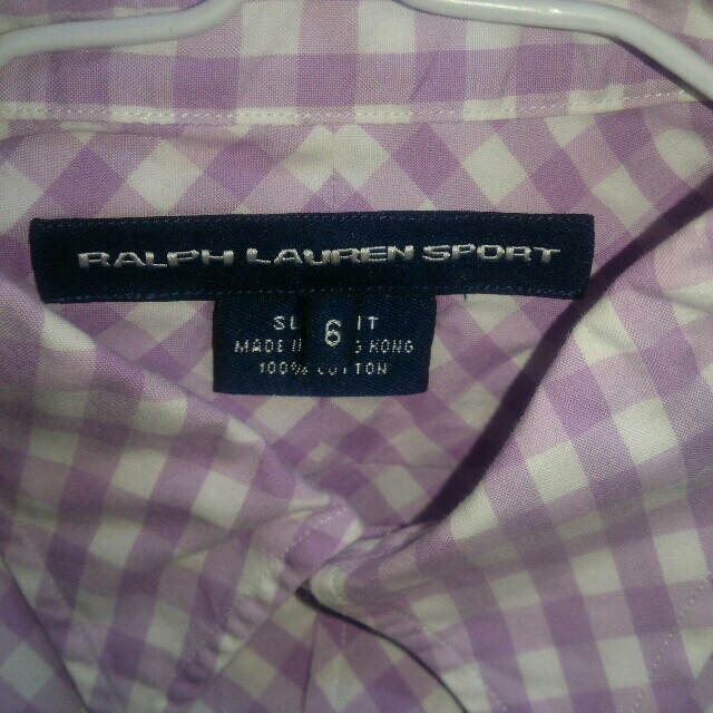 Ralph Lauren(ラルフローレン)のラルフ　紫ギンガムシャツ　えり様専用 レディースのトップス(シャツ/ブラウス(長袖/七分))の商品写真