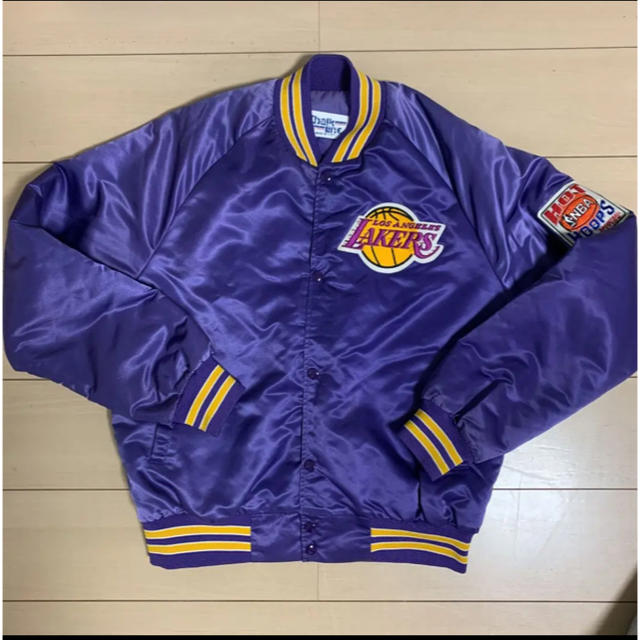 【美品】NBA LAKERS レイカーズ　スタジャン　ショート丈　90s 80s