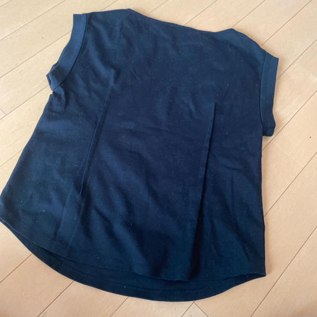 LANVIN en Bleu(ランバンオンブルー)の専用ランバンオンブルーシフォンリボンTシャツ黒 レディースのトップス(Tシャツ(半袖/袖なし))の商品写真