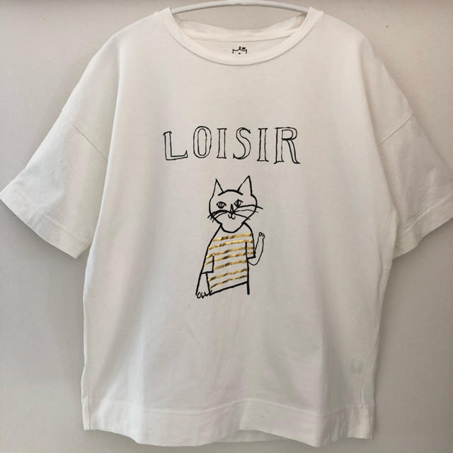 ADIEU TRISTESSE(アデュートリステス)のロワズィール／アデュー　トラネコTシャツ　ロワ次郎　ドロップショルダー レディースのトップス(カットソー(半袖/袖なし))の商品写真