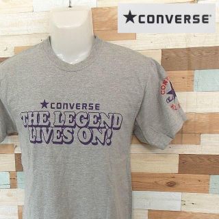 コンバース(CONVERSE)の【CONVERSE】 美品 タグ付き コンバース グレーデザイン半袖Tシャツ M(Tシャツ/カットソー(半袖/袖なし))