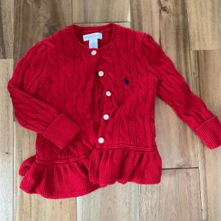 ポロラルフローレン(POLO RALPH LAUREN)の新品未使用　ラルフローレン　ベビー　女の子　カーディガン　12M(カーディガン/ボレロ)