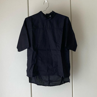 ムジルシリョウヒン(MUJI (無印良品))の無印良品　スタンドカラー半袖シャツ　XS-S(シャツ/ブラウス(半袖/袖なし))