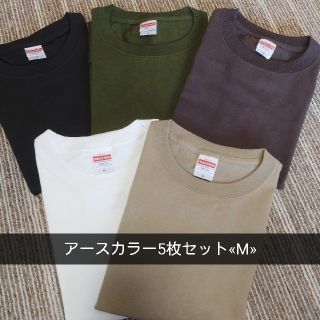 チャンピオン(Champion)の① アースカラー Tシャツ M 5色セット 無地 メンズ 新品 ベージュ 白 黒(Tシャツ/カットソー(半袖/袖なし))