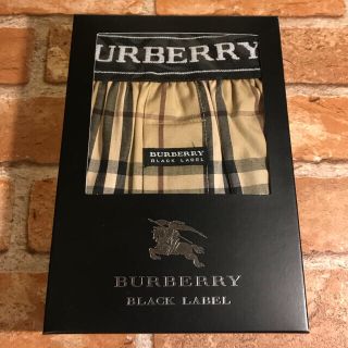 バーバリーブラックレーベル(BURBERRY BLACK LABEL)のレア BURBERRY バーバリー ノバチェック ＋ ロゴ トランクス L 新品(トランクス)