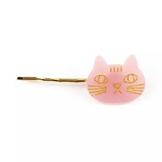 新品 ねこ ヘアピン キッズ 子供 ピンク(その他)