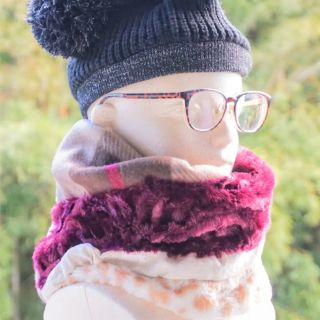 【50%OFF】【旧型】ネックウォーマー A-N16（ダークレッド、ネコ刺繍）(マフラー/ストール)