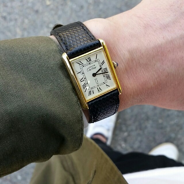 Cartier カルティエ マストタンク Sv925 手巻き 腕時計