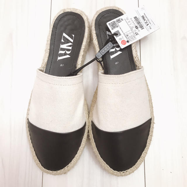 ZARA(ザラ)の【新品】限定価格ZARA エスパドリーユ　サンダル　37 レディースの靴/シューズ(サンダル)の商品写真