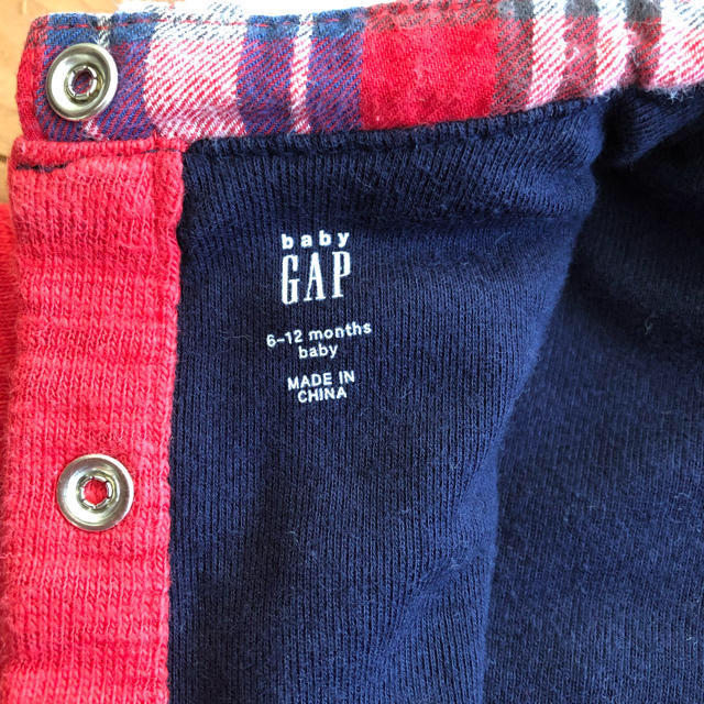 babyGAP(ベビーギャップ)の専用⭐︎GAP セパレート風　ロンパース＆ミキハウスシャツ キッズ/ベビー/マタニティのベビー服(~85cm)(ロンパース)の商品写真