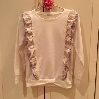 フラワー(flower)のflower フリルトップス(Tシャツ(長袖/七分))