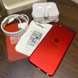 アイポッドタッチ(iPod touch)の［美品］iPod touch 第6世代 128gb レッド productred(ポータブルプレーヤー)