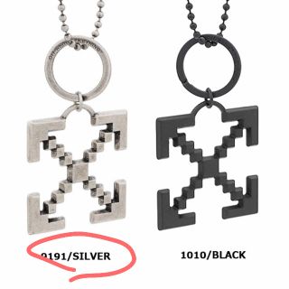 OFF-WHITE - OFF-WHITE オフホワイト クロスネックレス CROSS