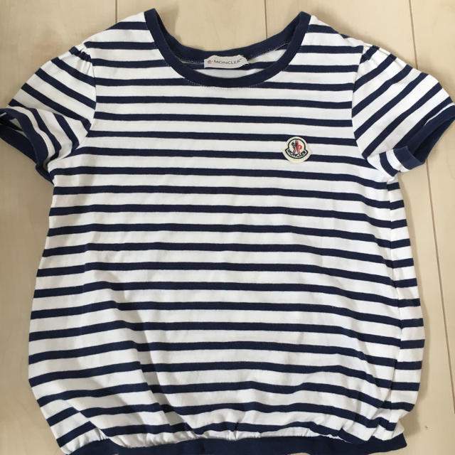 モンクレール　ボーダー 半袖Ｔシャツ　ロゴワッペンMONCLER