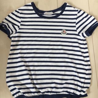 モンクレール(MONCLER)のモンクレール　ボーダー  半袖Ｔシャツ　ロゴワッペンMONCLER(Tシャツ/カットソー)