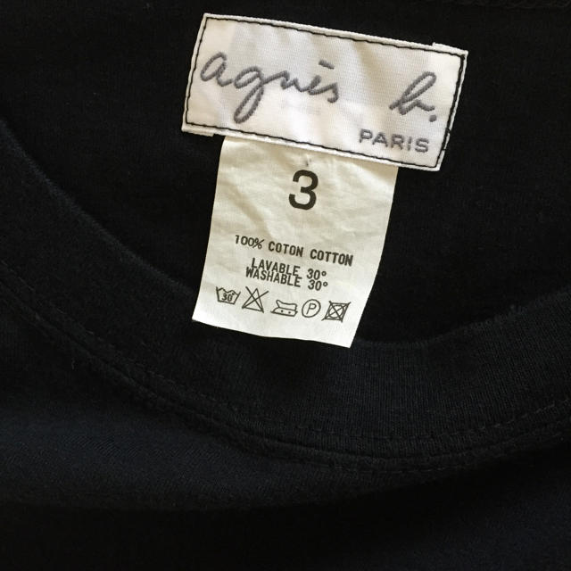 agnes b.(アニエスベー)のアニエスベー♡黒色の丸首ロンT レディースのトップス(Tシャツ(長袖/七分))の商品写真