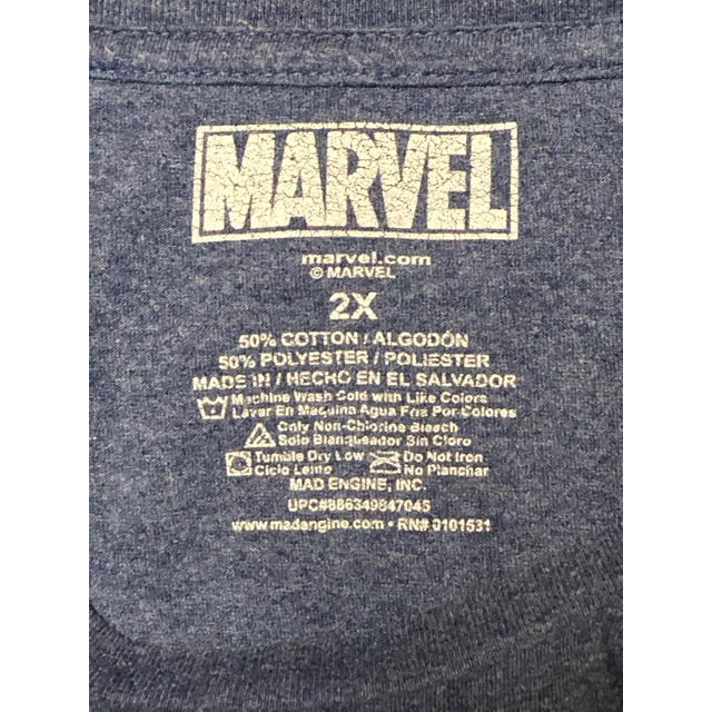 MARVEL(マーベル)のMARVEL スパイダーマン 蜘蛛 半袖 Tシャツ ネイビー レッド 2X メンズのトップス(Tシャツ/カットソー(半袖/袖なし))の商品写真