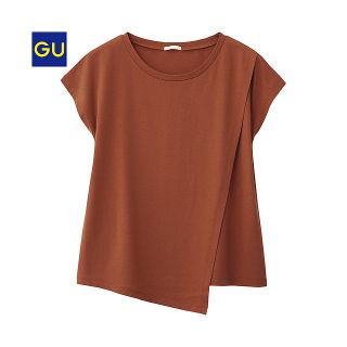 ジーユー(GU)のGU マーセライズド アシメTシャツ(Tシャツ(半袖/袖なし))