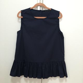 ザラ(ZARA)のZARA ノースリーブフリルブラウス(シャツ/ブラウス(半袖/袖なし))