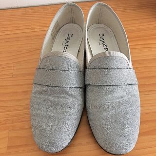 レペット(repetto)のレペット  ローファー　シルバー　39.5(ローファー/革靴)