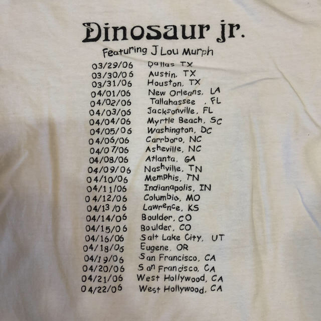 貴重 Dinosaur Jr ダイナソーJr 全米ツアー バンド Tシャツ 3