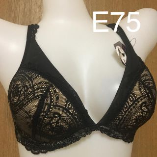 レースストラップ ブラジャー E75 ブラック(ブラ)