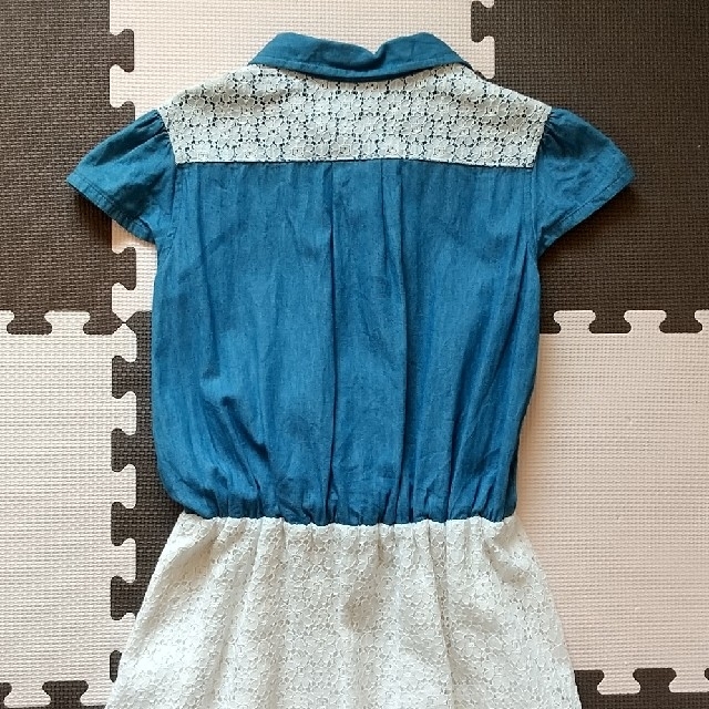 GU(ジーユー)の【GU】キッズ♡半袖デニムワンピース     140cm      美品💎✨ キッズ/ベビー/マタニティのキッズ服女の子用(90cm~)(ワンピース)の商品写真