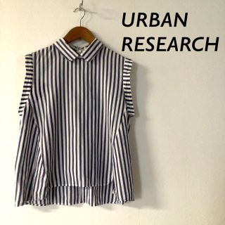 アーバンリサーチ(URBAN RESEARCH)のURBAN RESEARCH ストライプ ノースリーブ ブラウス 襟付き(シャツ/ブラウス(半袖/袖なし))