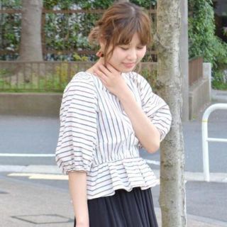 シップスフォーウィメン(SHIPS for women)のSHIPS Khaju 2WAYストライプカシュクールブラウス(シャツ/ブラウス(長袖/七分))