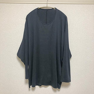 カナタ(KANATA)のka na ta for back カットソー　ブラック　カナタ(Tシャツ/カットソー(七分/長袖))