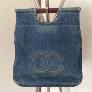 シャネル(CHANEL)のシャネル デニム トート鼈甲(シール有)(トートバッグ)